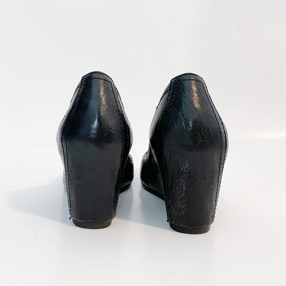 Frye Black Leather Wedges - Picture 5 of 12